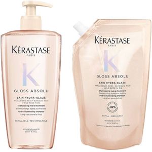 Kerastase Gloss Absolu Hydra-Glaze Bain 500ml + Refill 500ml
