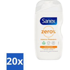 Sanex Douchegel Zero% Dry Skin 400 ml - Bulkverpakking - 20 stuks