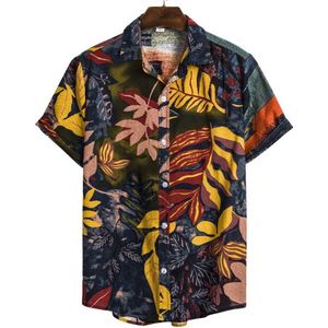 Overhemd Korte Mouw - Hawaii Blouse - Retro Blouse - Kleur 5 - Maat XS