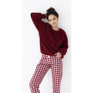 Sensis Warme Dames Pyjama Fleece Flanel Bordeaux Bessie 38 / M