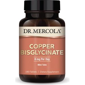 Dr. Mercola - Copper Bisglycinate - Koper Bisglycinaat - 8 mg - 180 tabletten