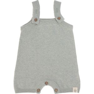 Lässig baby gebreide Jumpsuit GOTS Garden Explorer aqua grey 62-68, 2-6 mnd