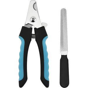 Professionele nagelschaar voor honden en katten - Klauwtang met nagelvijl - Roestvrij staal