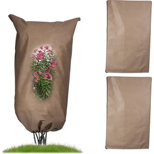 beschermhoes planten - set van 3 - tegen vorst - plantenhoes - 140 x 80 cm - beige