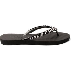 Lazamani - Lanzarote Beach Dames Slippers Zebra - Maat 35/36