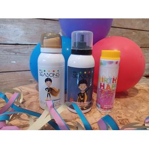 Verjaardag-Cadeau-Set-Kinderen-Tieners-Jongens-Feest-Verjaardagscadeau-Haargel-Stoer-Giftset-Partijtje-Superheld-Super Hero-Handgel-Verwenset-Spa-Product-Ballonnen-Serpentinen-Bellenblaas-Kaarsjes-Boksballon