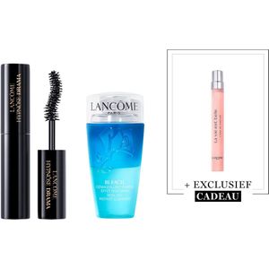 Lancôme 2-Step Wimper Routine Mascara | Make Up Remover + Cadeau - Hypnôse Drama Mascara Zwart Travel Size & Bi-Facil Oog Make-up Remover 75ml + La Vie Est Belle 10ml Cadeau