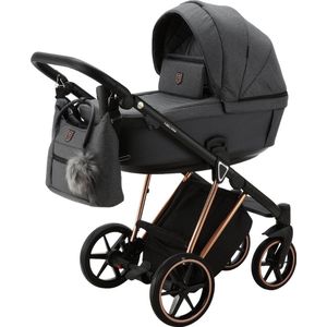 Adamex Belissa Special Edition Grey/Rose 2-in-1 Kinderwagen PS-596