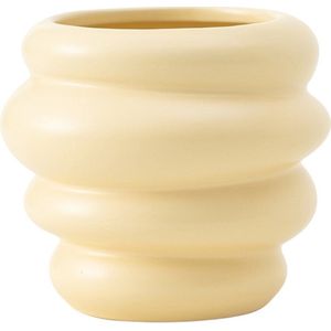 Opbergkoker voor make-upkwasten - opbergdoos voor make-upkwasten - opbergdoos voor oogschaduwkwasten en wenkbrauwpotloden - bureau organizer - opbergdoos voor make-uptools - opbergdoos voor kwasten - keramiek - wit