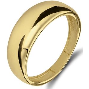 Lucardi - Dames Ring - Geelgoud - 14 Karaat - Breed