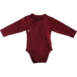 Mijs X Merlijn - Omslag Romper - Bordeaux - Katoen - Lange Mouwen