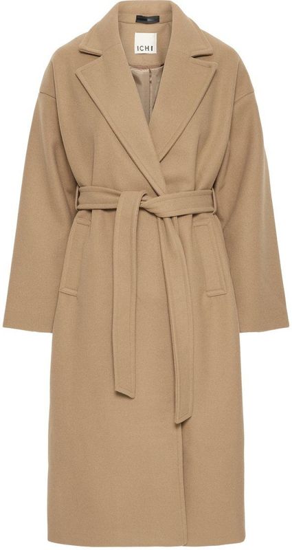 Ichi, Dames, Mantels, Beige, Maat: XS