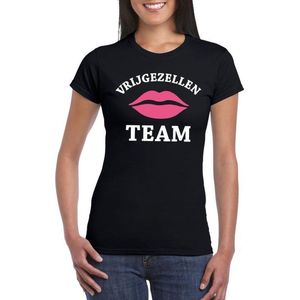 Vrijgezellenfeest Team t-shirt zwart dames - vrijgezellen shirt S
