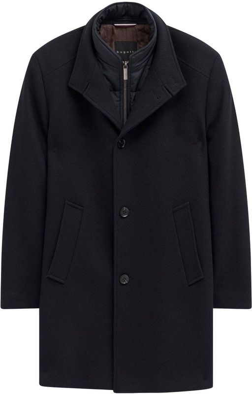 Bugatti - Single-Breasted Coat 821428-84203 - Leren Jas - Blauw