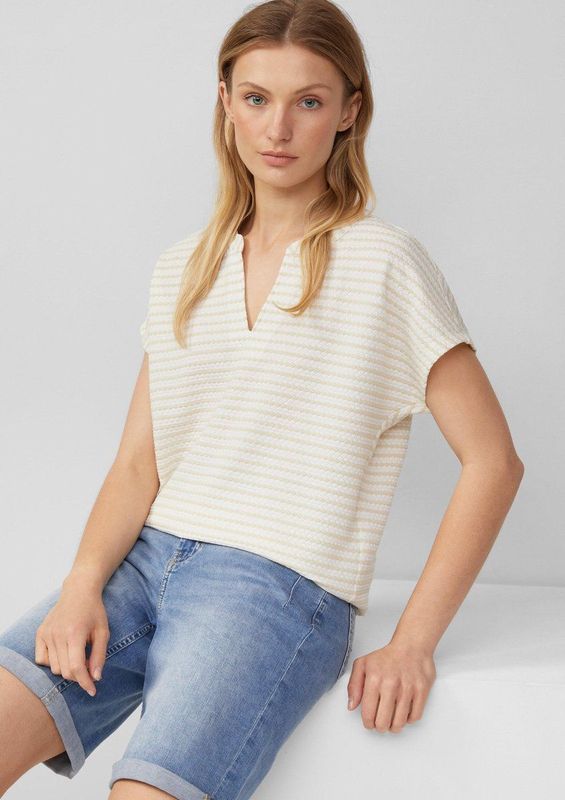 T-shirt - Gestreept - Polyestermix - Comfortabel - Relaxte Pasvorm