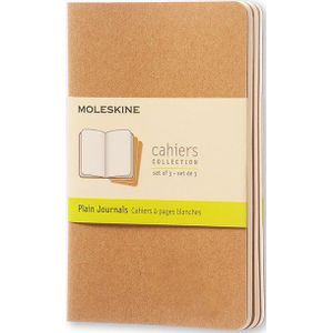 Moleskine Cahier Journals - Pocket - Blanco - Bruin - set van 3