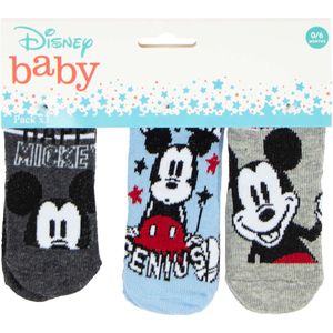 3 paar Baby - Sokjes - maat 6/12 Maanden - Mickey Mouse - Disney