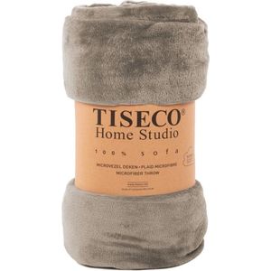Tiseco Home Studio - Plaid COSY - Microflannel - 240x220 cm - Taupe