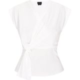 DreiMaster - Classic Look - Wikkelblouse - Diepe V-hals - Kapmouwen