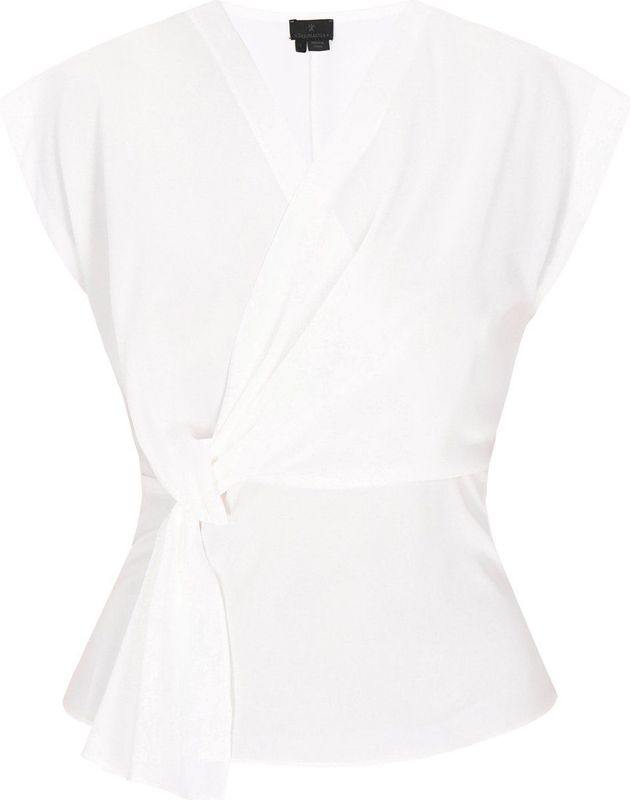 DreiMaster - Classic Look - Wikkelblouse - Diepe V-hals - Kapmouwen