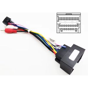Iso kabelset voor Carplay en Android autoradio | Geschikt voor o.a. Chevrolet Spark, Volt, Cruze, Aveo, Opel Astra J, Insignia | Quadlock kabel stekker connector aansluiting | 2009 2010 2011 2012 2013 2014 2015