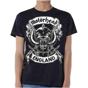 Motorhead - Crossed Swords England Crest Heren T-shirt - M - Zwart