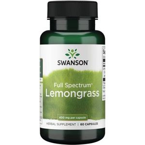 Swanson - Full Spectrum - Lemongrass / Citroengras (Cymbopogon citratus) - 400mg - 60 Capsules