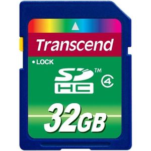 Transcend TS32GSDHC4 32GB SDHC Klasse 4 flashgeheugen