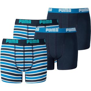 BOXERS 4 PACK Puma Basic Boxer Boxershorts met bedrukte strepen Jongens kinderondergoed