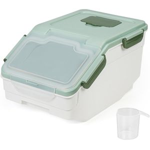 Ibenzoa® Grote multifunctionele keukencontainer met maatbeker en luchtdicht deksel - 5 liter capaciteit