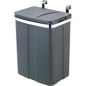 Door Bin - Cestino da cucina capacità 12 l polipropilene 22 x 6 x 23 cm grigio vegetable waste bin