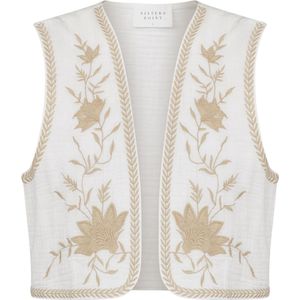 SisterS point Vest Urona Ve 17435 White/sand Dames Maat - S