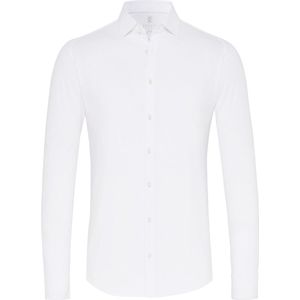 Desoto - Overhemd Strijkvrij Jersey Wit - Heren - Maat L - Slim-fit