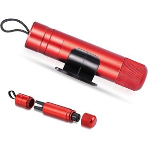 Compacte draagbare noodhamer met gordelsnijder - Mechanische veer glasbreker met upgrade multifunctionele gordelsnijder (rood)