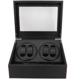Olvy Time - 4+6 Watchwinder - Voor 4 + 6 Horloges - Luxe Horloge Opwinder - Horloge Winder - Carbon Fiber