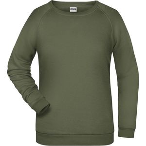 James And Nicholson Dames/dames Basic Sweatshirt (Olijf)