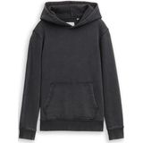 TOM TAILOR - Sweatshirt - Zwart - Capuchon - Lange Mouw