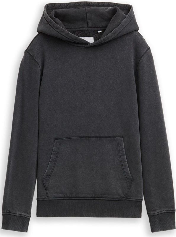 TOM TAILOR - Sweatshirt - Zwart - Capuchon - Lange Mouw