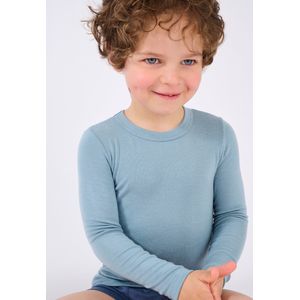 Damart - T-shirt met lange mouwen mix van Thermolactyl Sensitive - Kinderen - Blauw - 10 JAAR