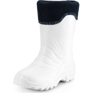 Ladeheid LA-LMG-861-Termix Dames Regenlaarzen - Rubber - Gevoerd - EVA - Waterdicht – Wit/blauw – 26/27