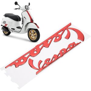 3-Dimensionale Motorfiets Embleem Sticker voor Vespa GTS300 LX125 LX150 IE Sprint Primavera 300 LX LXV - Rood