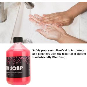 Pink Soap Concentrate 500ml | Green Tattoo Soap | Milde Professionele Groene Tatoeage Zeep | Verzorgd, Reinigt, Kalmeert & Hersteld Tattoo Wond | Reiniging | Nazorg | Aftercare | Tattoocare | Verzorging | PMU, Permanente Make-Up, Beauty