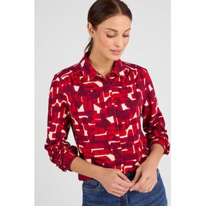 Damart - Lenzing(TM) EcoVero(TM) viscosevezel vloeiende gebreide blouse - Dames - Rood - L