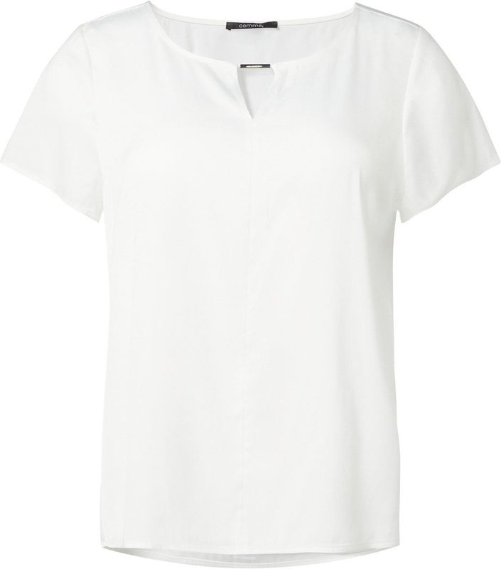 comma - Blouse - Satijn - Korte Mouwen