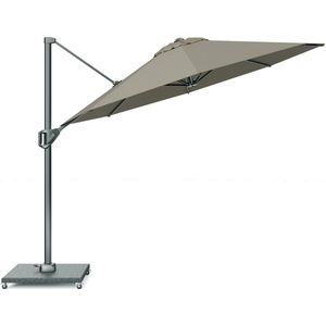 Platinum Sun & Shade – Zweefparasol – Voyager T¹ - Ø300cm – Taupe – Kantelbaar – 360° Draaibaar – 96% UV protectie