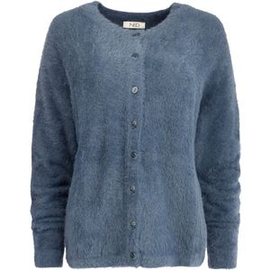 NED Vest Frino Las Rmj Furry Knit 25w1 U172 06 3012 Nightshadow Blue Dames Maat - L