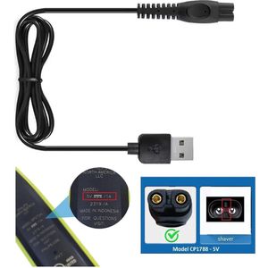 USB Laadkabel geschikt voor Philips scheerapparaten, OneBlade & trimmers – CP1788 vervanging – 1 meter – Zonder adapter
