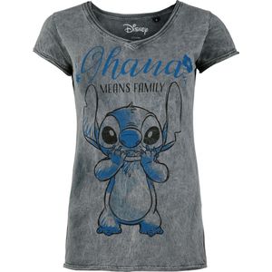 Lilo & Stitch Ohana Dames T-shirt - lichtgrijs - S