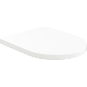 D-vormige Softclose WC-bril in Wit Alpine met Antibacterieel Duroplast