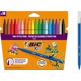 BIC Kids Visa Kleurstiften - Pak van 18 viltstiften- Diverse Kleuren